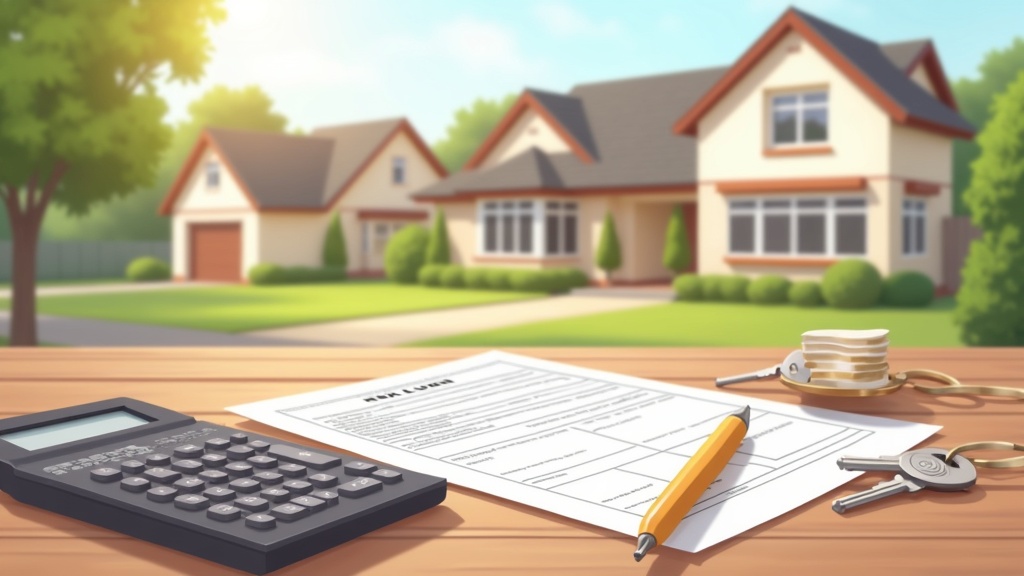 Australian house keys and mortgage paperwork on a table